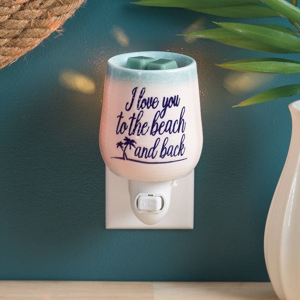 Scentsy "To the Beach and Back" Mini Wax Warmer Plug In NIB